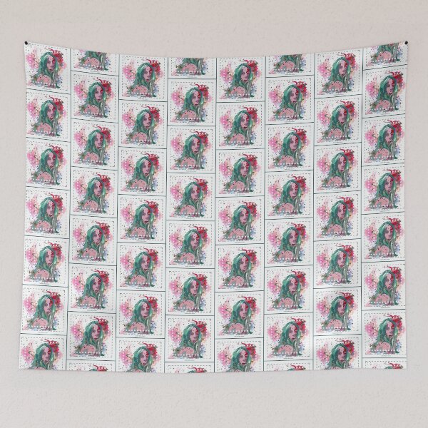 Item preview, Green and Red Lady designed and sold by nathalie56.