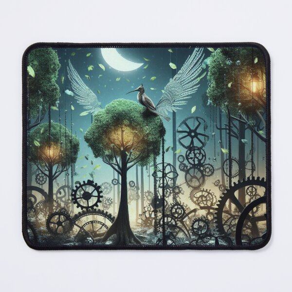 Item preview, Chrono Enigma Forest Surreal Art - home decor designed and sold by crea8iveway.