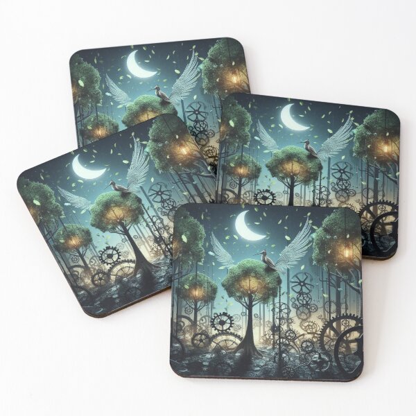 Item preview, Chrono Enigma Forest Surreal Art -  home decor designed and sold by crea8iveway.