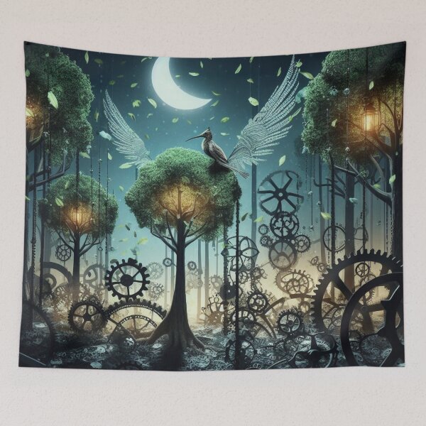 Item preview, Chrono Enigma Forest Surreal Art -  home decor designed and sold by crea8iveway.