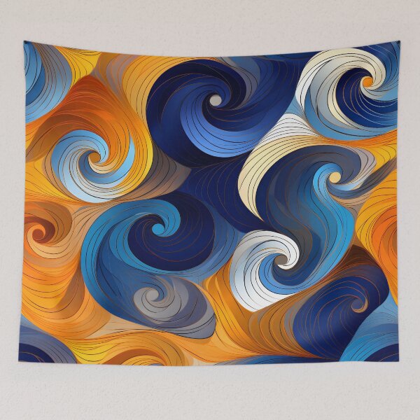 Item preview, Vibrant Abstract Swirls of Color Wallpaper designed and sold by VectorPlace.