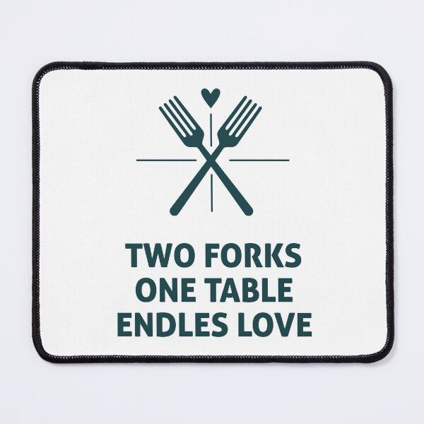 Item preview, Couple T-shirt: Two Forks, One Table, Endless Love designed and sold by NexaArts.