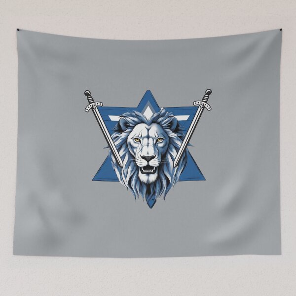 Item preview, Star of David lion with iron swords designed and sold by OMdesign10.