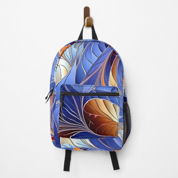 Item preview, Blue and Orange Swirling Elegance Wallpaper designed and sold by VectorPlace.
