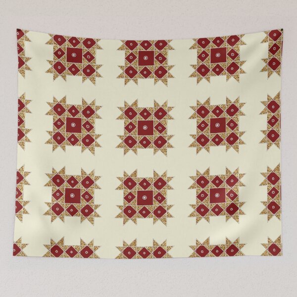 Item preview, Kolam/Muggu/Rangoli  - Maroon with Gold designed and sold by ShreecreatE.
