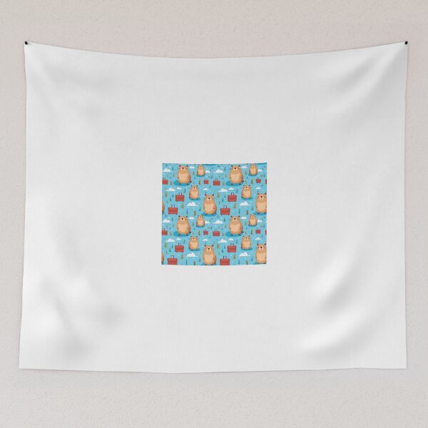 Item preview, Capybara Cute Seamless Patterns 2 designed and sold by ThaNiyom.