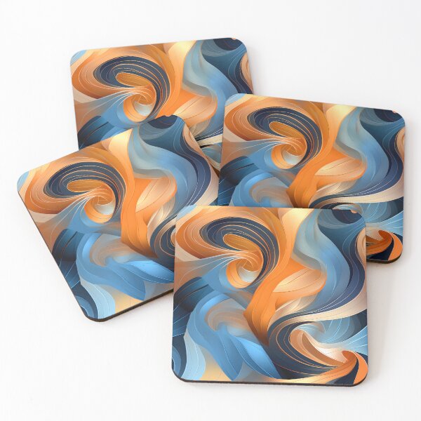 Item preview, Abstract Swirls in Warm and Cool Tones Wallpaper designed and sold by VectorPlace.