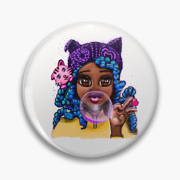 Artikelvorschau, Süßes schwarzes Mädchen, Afroamerikanerin, Melanin-Afro-Haar, schwarzer Cartoon, Anime-Mädchen-Spielcharakter-Mädchen entworfen und verkauft von Artonmytee.