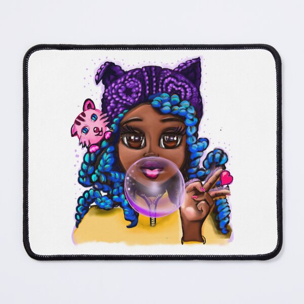 Item preview, Cute black Girl, African American, melanin Afro hair Black cartoon, anime girls game character girl designed and sold by Artonmytee.