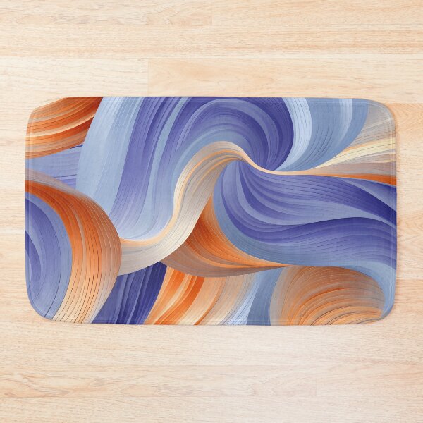 Item preview, Abstract Curves in Sunset and Sky Colors Wallpaper designed and sold by VectorPlace.