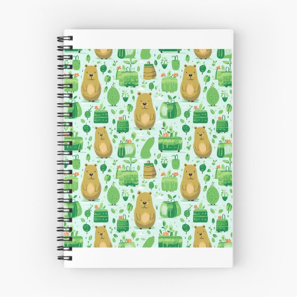 Item preview, Capybara Cute Seamless Patterns 5 designed and sold by ThaNiyom.