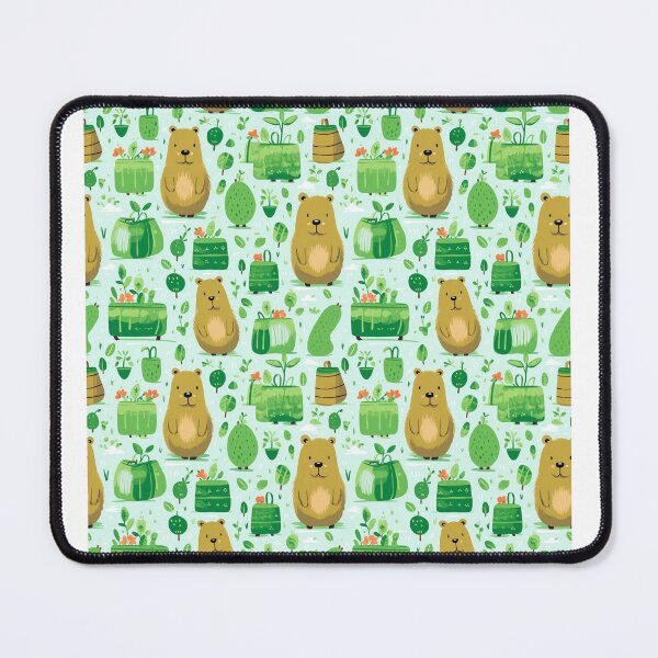 Item preview, Capybara Cute Seamless Patterns 5 designed and sold by ThaNiyom.