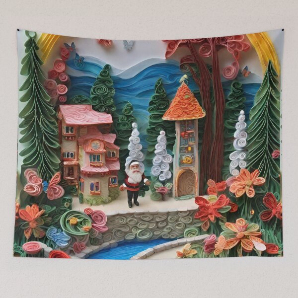 Item preview, Santa in a heavenly Garden, Merry Christmas Greetings designed and sold by Oorviart.