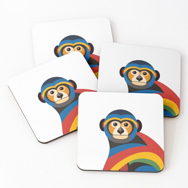 Item preview, A COLORFUL MINIMAL MONKEY designed and sold by infinitearte.