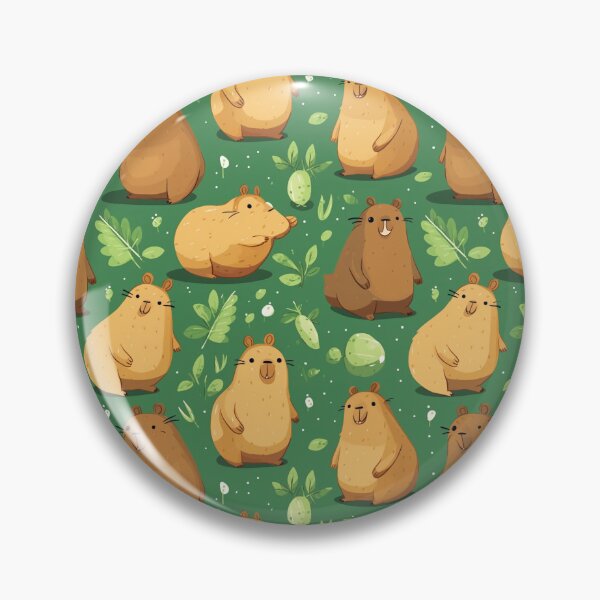 Item preview, Capybara Cute Seamless Patterns 6 designed and sold by ThaNiyom.