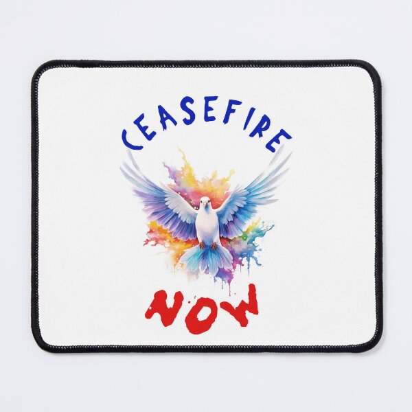 Item preview, Ceasefire Now End The Occupation Humanitarian Peace Dove Say No To War Peace Flag designed and sold by OliveAndSnow.