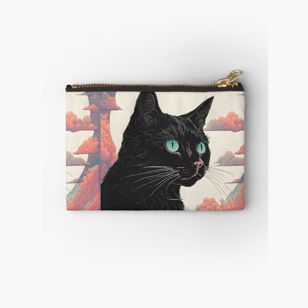 Item preview, Black Cat art retro vintage colorful sunset  designed and sold by Catophile.