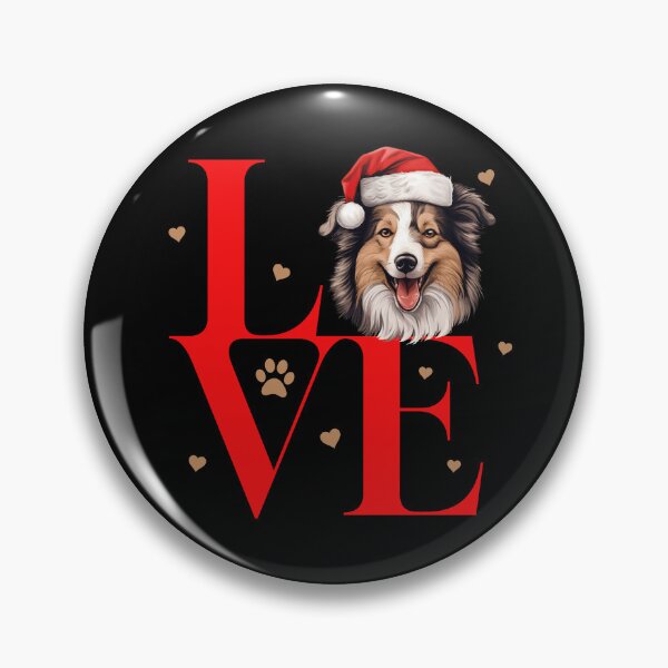 Item preview, Shetland Sheepdog Sheltie Dog Love Santa Christmas designed and sold by Museful-Apparel.