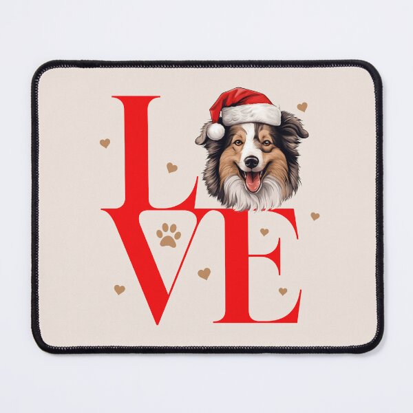 Item preview, Shetland Sheepdog Sheltie Dog Love Santa Christmas designed and sold by Museful-Apparel.