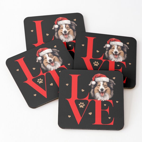 Item preview, Shetland Sheepdog Sheltie Dog Love Santa Christmas designed and sold by Museful-Apparel.