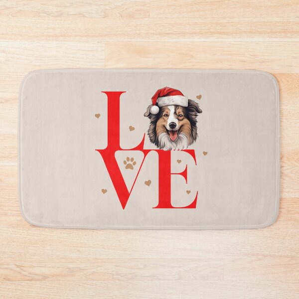 Item preview, Shetland Sheepdog Sheltie Dog Love Santa Christmas designed and sold by Museful-Apparel.