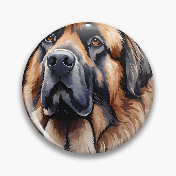 Item preview, Watercolor picture of a Leonberger Dog designed and sold by Petalandfur.