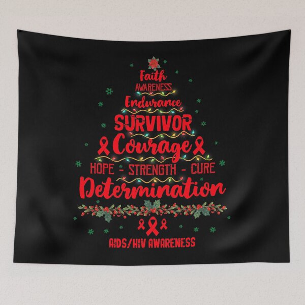 Item preview, Faith Christmas Tree HIV AIDS Awareness Day Merry Christmas designed and sold by defabiosofxs.