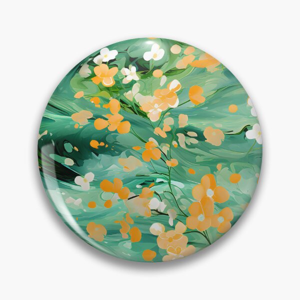 Item preview, Emerald Whirl Floral Abstract Wallpaper designed and sold by VectorPlace.