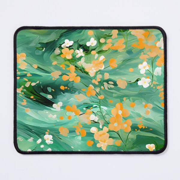 Item preview, Emerald Whirl Floral Abstract Wallpaper designed and sold by VectorPlace.