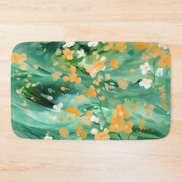 Item preview, Emerald Whirl Floral Abstract Wallpaper designed and sold by VectorPlace.