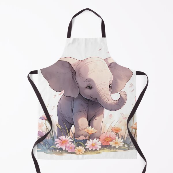 Item preview, little baby elephant kawaii anime manga style designed and sold by WallyPink.
