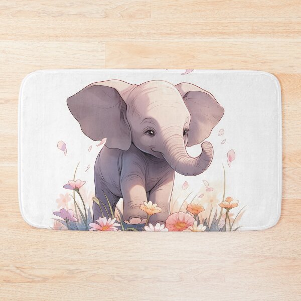 Item preview, little baby elephant kawaii anime manga style designed and sold by WallyPink.