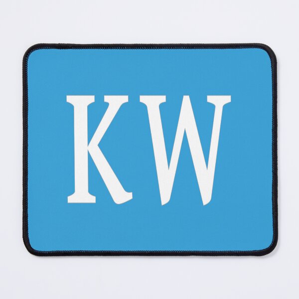 Item preview, KW Initials Monogram Elegant White Letters designed and sold by Jeallan Designs.