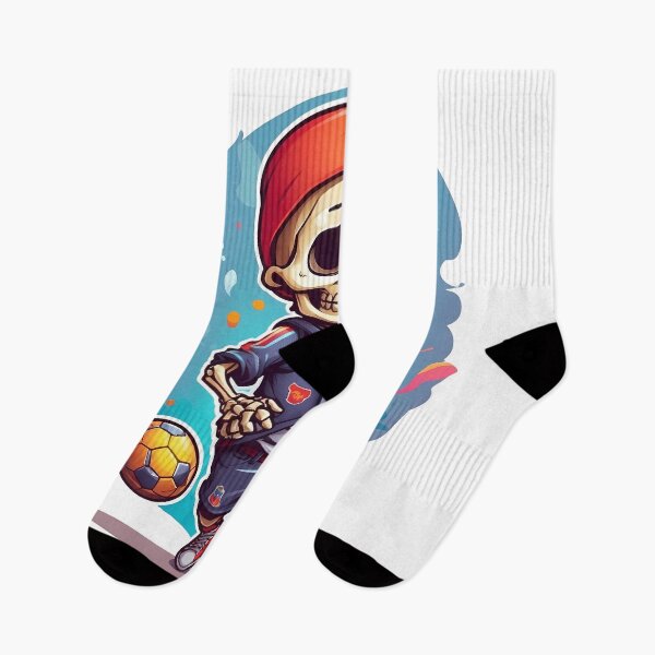 Item preview, cute cartoon skull playing soccer. designed and sold by wplamkung.