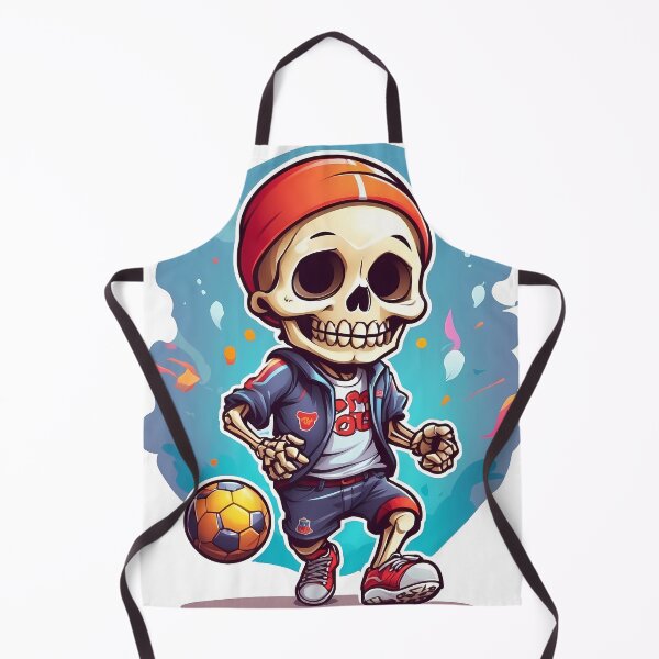 Item preview, cute cartoon skull playing soccer. designed and sold by wplamkung.