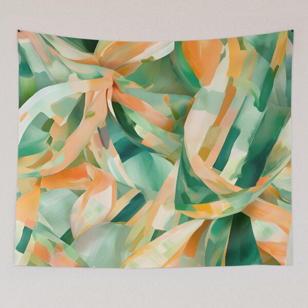 Item preview, Spring Foliage Abstract Twist Wallpaper designed and sold by VectorPlace.