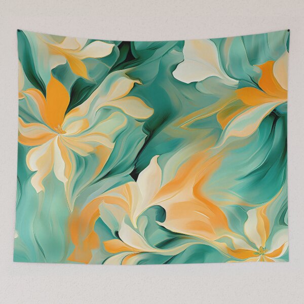 Item preview, Vibrant Floral Twist Wallpaper designed and sold by VectorPlace.