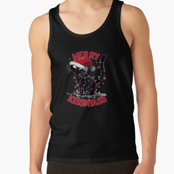 Item preview, Black Cat christmas merry kissmyass designed and sold by TomFrontierArt.
