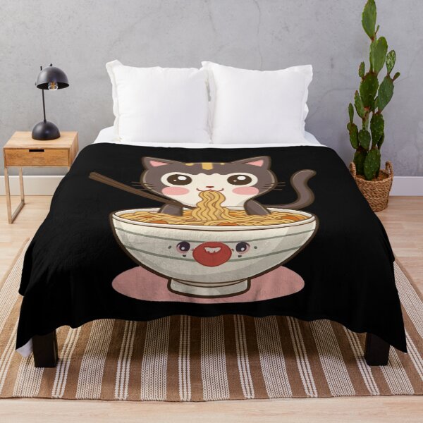 Item preview, cute cat ramen noodles neko kawaii designed and sold by medbouk1.