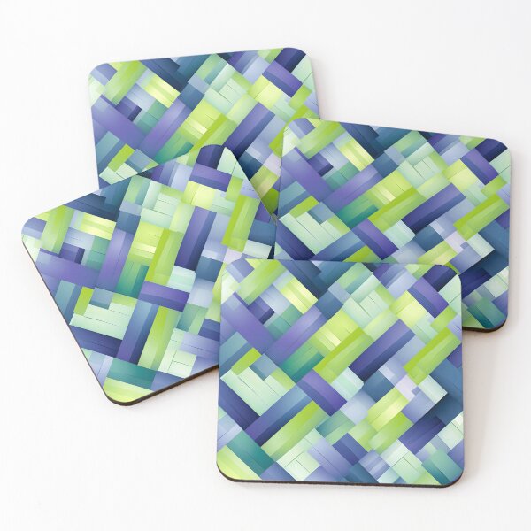 Item preview, Cool Tones Geometric Weave Wallpaper designed and sold by VectorPlace.