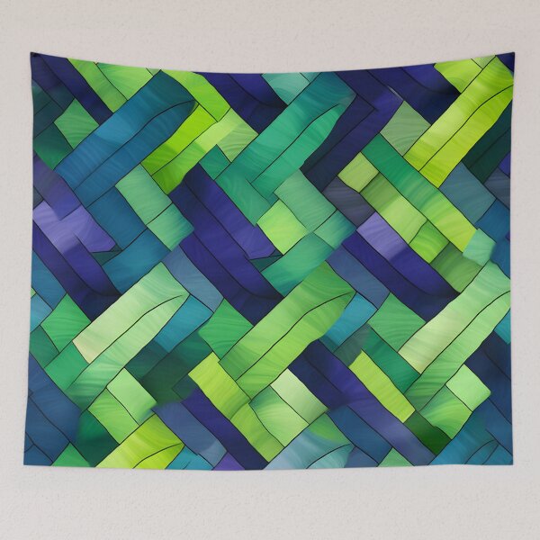 Item preview, Lush Green Geometric Texture Wallpaper designed and sold by VectorPlace.