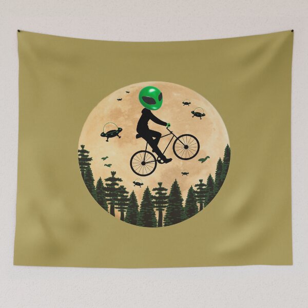 Item preview, Funny aliens riding bicycles designed and sold by Rbnano.