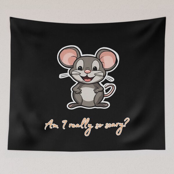 Item preview, Smiling little mouse (Am I really so scary?) designed and sold by ViaNature.