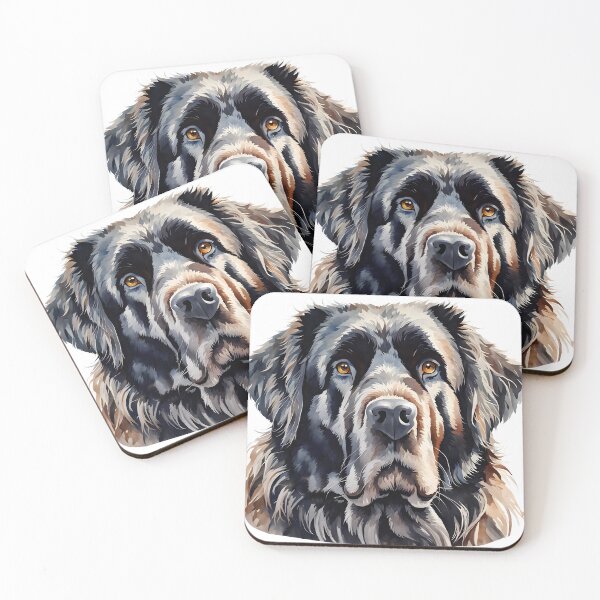 Item preview, Watercolor picture of a Newfoundland Dog designed and sold by Petalandfur.