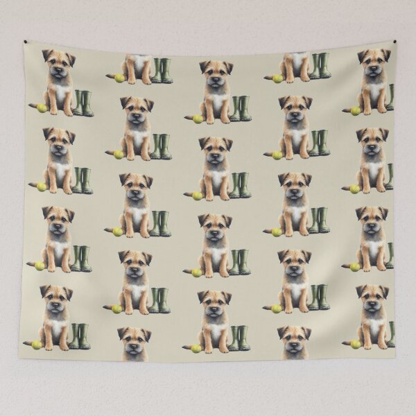 Item preview, Border Terrier Walkies Time designed and sold by barksandsqueaks.