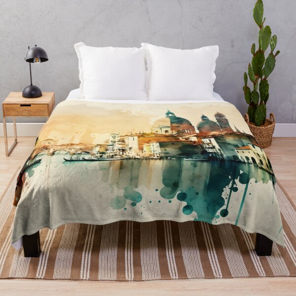 Item preview, Venice skyline watercolor painting, city landscape, Italy art, Venice souvenir, Italian travel designed and sold by SpettacolArte.