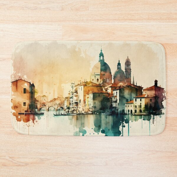 Item preview, Venice skyline watercolor painting, city landscape, Italy art, Venice souvenir, Italian travel designed and sold by SpettacolArte.
