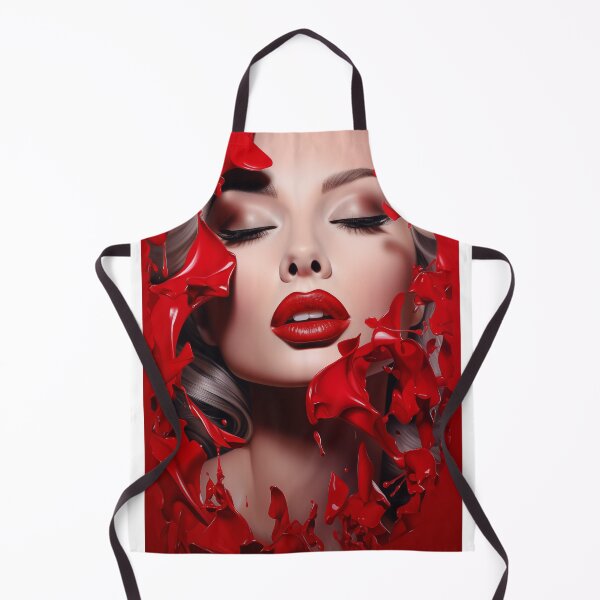 Item preview, Red lipstick Beautiful woman portrait designed and sold by Akazox.