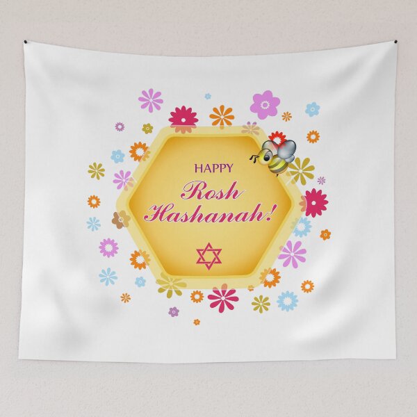 Item preview, Little honeybee wishes Happy Rosh Hashanah  designed and sold by Shawlin Islam.