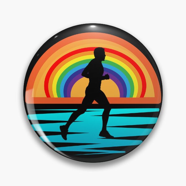 Item preview, Run silhouette on rainbow designed and sold by Rbnano.